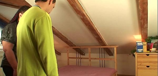  Big tits bookworm plumper picked up for sex play
